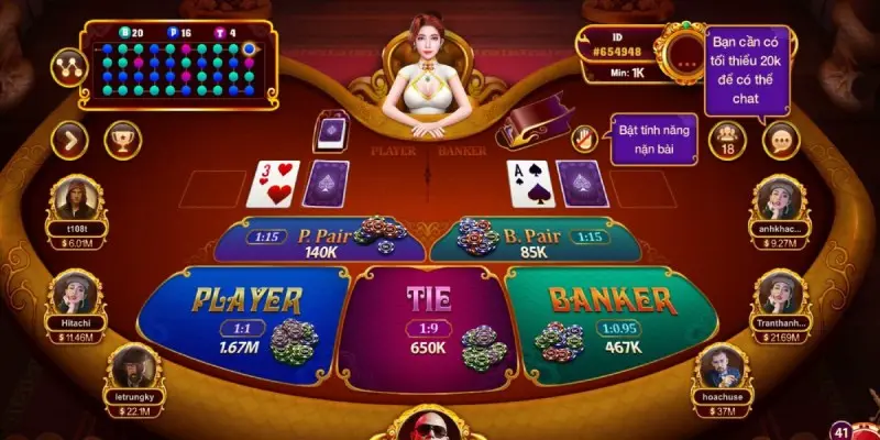 Tựa game bài Baccarat có cách chơi vô cùng đơn giản