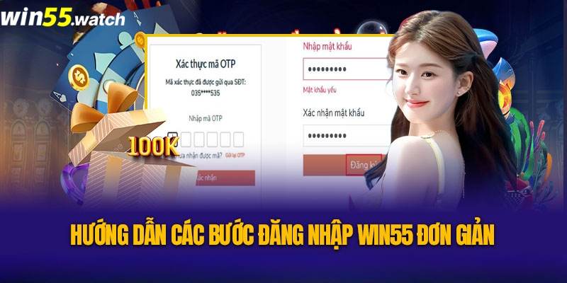 Win55 đăng nhập trên máy tính